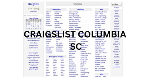 Columbia Sc Craigslist