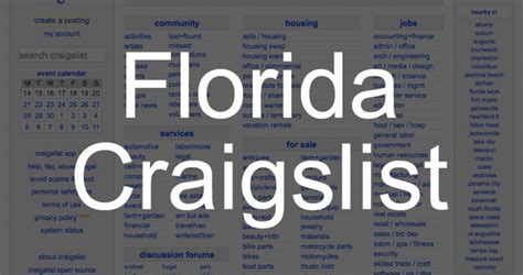 Craigslist Florida Jacksonville