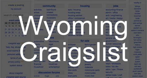 Craigslist Wyoming