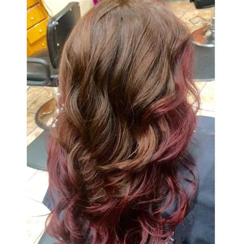 Dark Brown Hair With Red Underneath