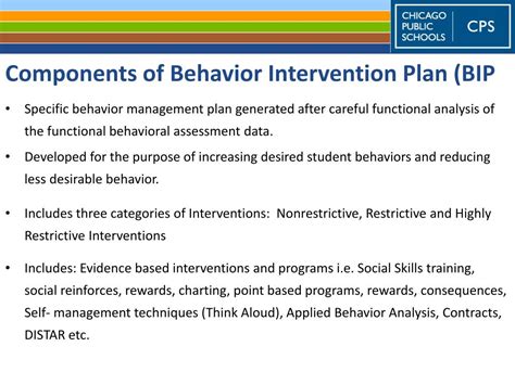 Three Important Parts Of A Behavior Intervention Plan Are Quizlet