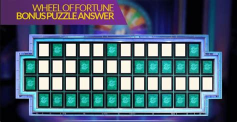 What Was Tonight's Bonus Puzzle On Wheel Of Fortune