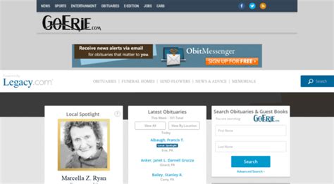 Www.goerie/obits.com